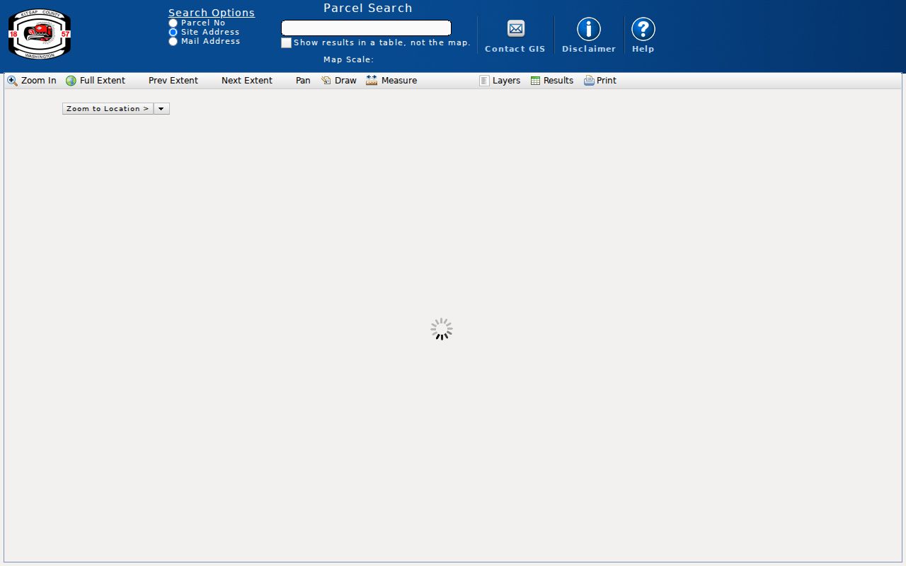 Kitsap County Parcel Search Map with parcel search controls