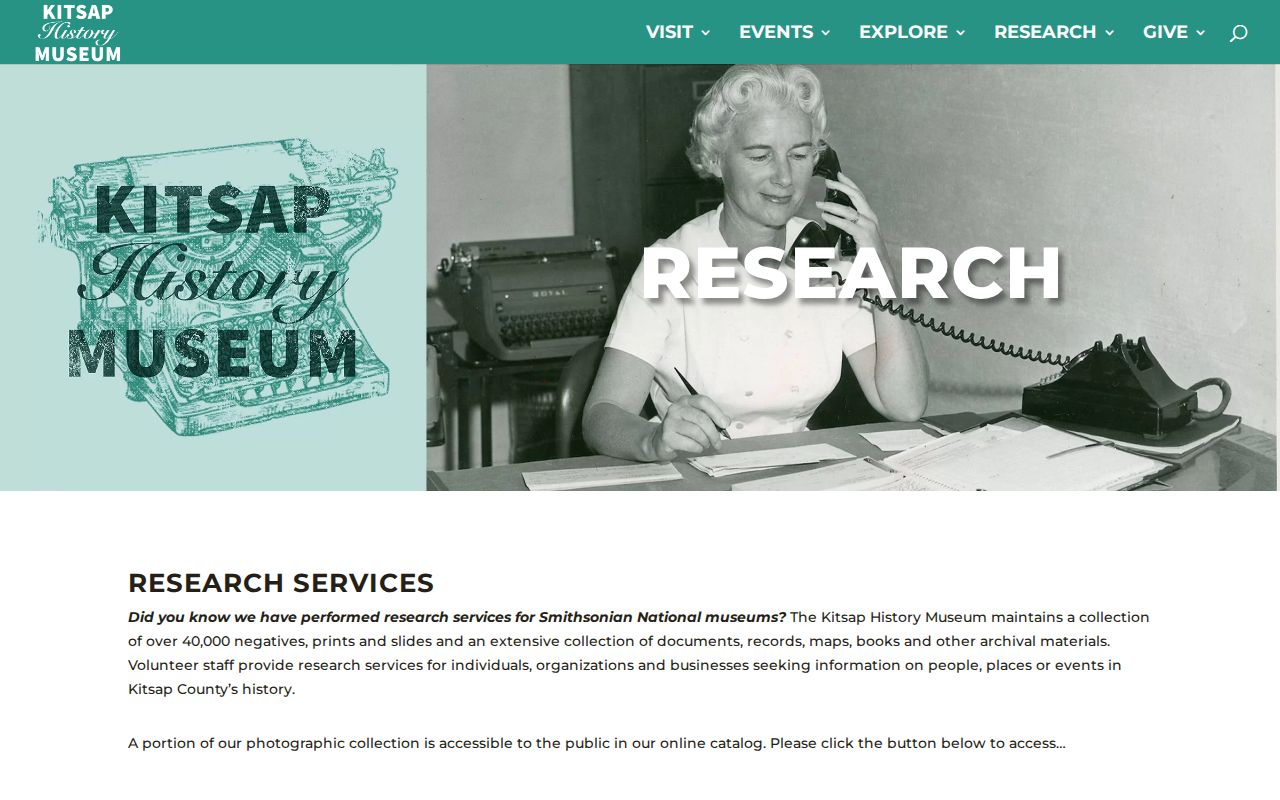 Kitsap County previous residents museum research archives